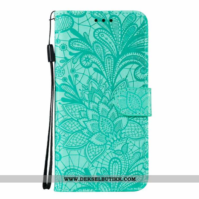 Etui Samsung Galaxy A21s Skinndeksel Alt Inkludert Blomster Deksel Grønn, Samsung Galaxy A21s Blonde