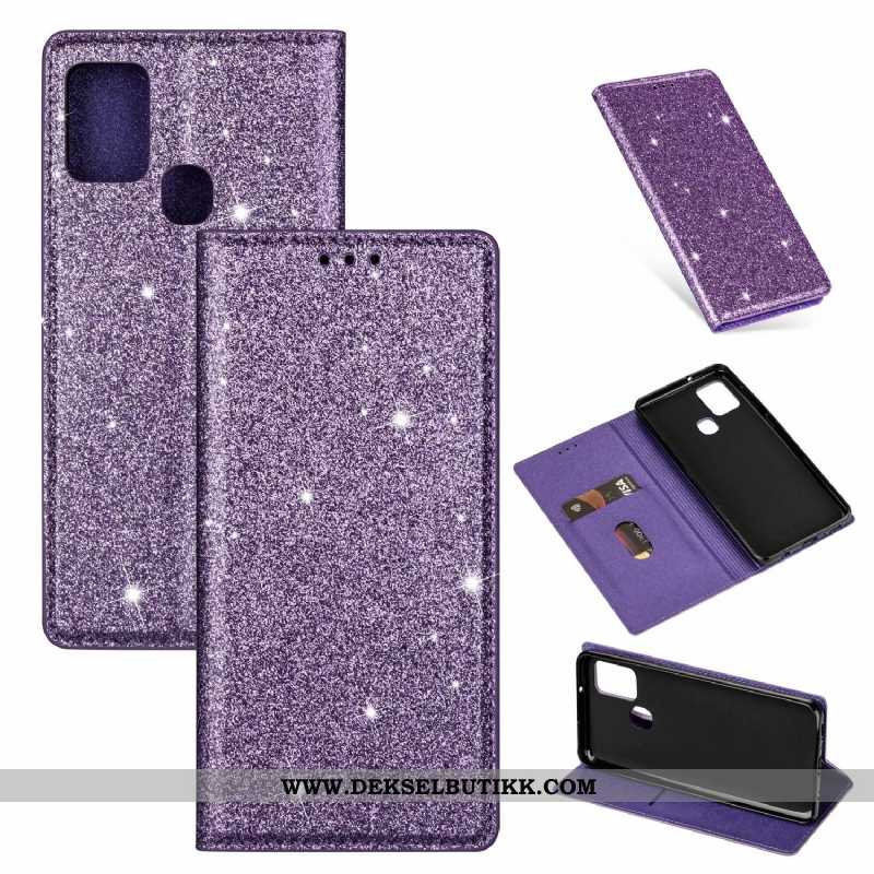 Etui Samsung Galaxy A21s Skinndeksel Rosa Deksel Spenne, Samsung Galaxy A21s Stjernene Billige