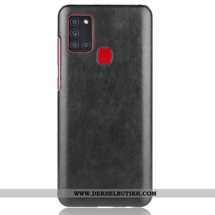 Etui Samsung Galaxy A21s Skinndeksel Skinn Lær Deksel Vintage Grå, Samsung Galaxy A21s Nubuck Til Sa