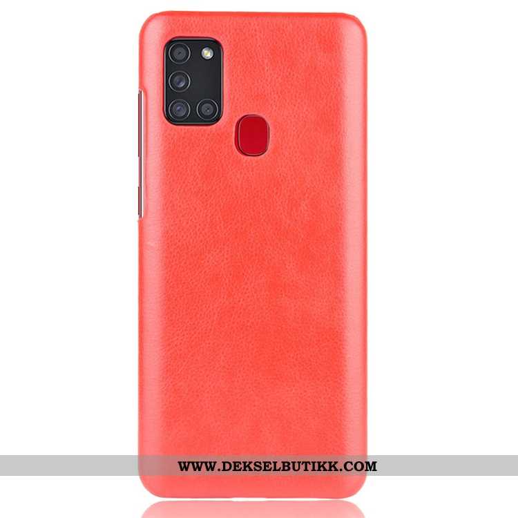 Etui Samsung Galaxy A21s Skinndeksel Skinn Lær Deksel Vintage Grå, Samsung Galaxy A21s Nubuck Til Sa