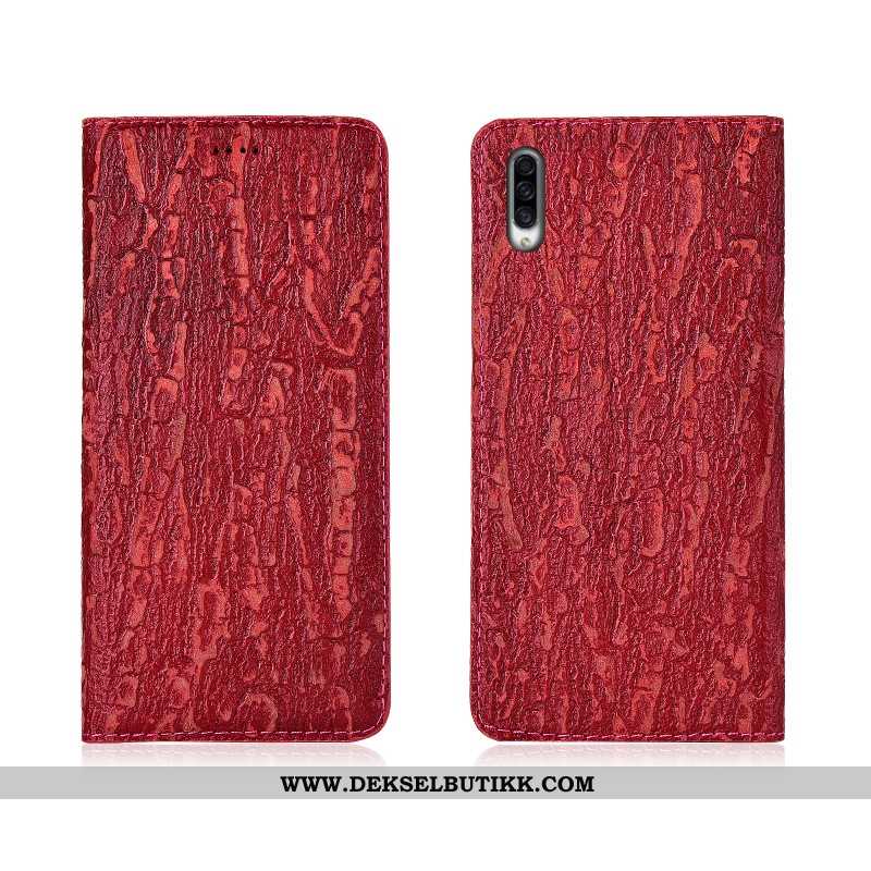 Etui Samsung Galaxy A30s Silikon Rød Skinn Lær, Deksel Samsung Galaxy A30s Beskyttelse Salg