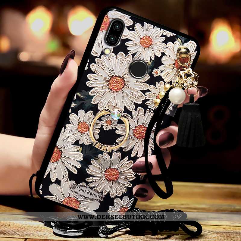 Etui Samsung Galaxy A40 Myke Deksel Anti-fall Relieff Hvitt, Samsung Galaxy A40 Silikon Billige