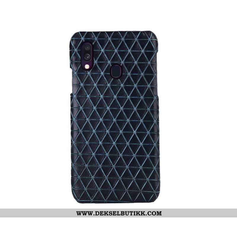 Etui Samsung Galaxy A40 Skinn Svart Anti-fall Mote, Deksel Samsung Galaxy A40 Beskyttelse Rabatt