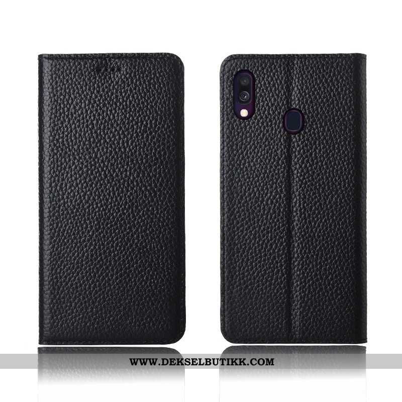 Etui Samsung Galaxy A40 Skinndeksel Deksel Alt Inkludert Svart, Samsung Galaxy A40 Nubuck Kjøpe