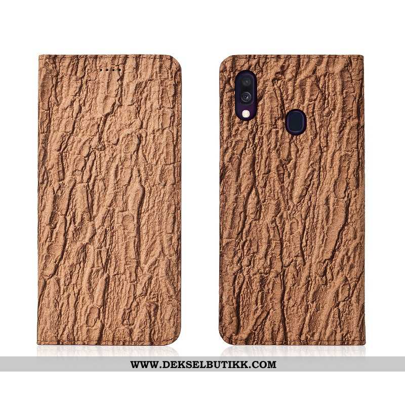 Etui Samsung Galaxy A40 Skinndeksel Nye Clamshell Myke Rød, Deksel Samsung Galaxy A40 Nubuck Til Sal