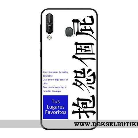 Etui Samsung Galaxy A40s Kreativ Nubuck Beskyttelse Svart Grønn, Deksel Samsung Galaxy A40s Myke Til