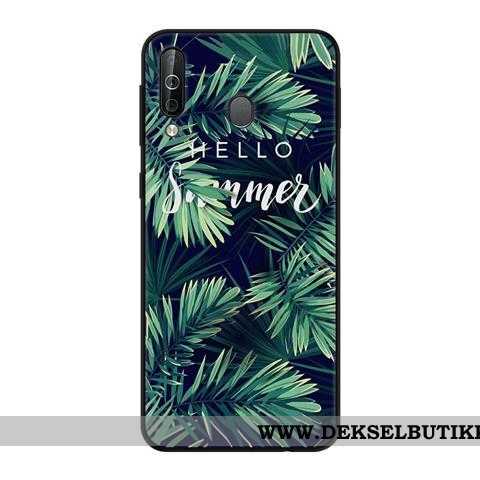 Etui Samsung Galaxy A40s Kreativ Nubuck Beskyttelse Svart Grønn, Deksel Samsung Galaxy A40s Myke Til