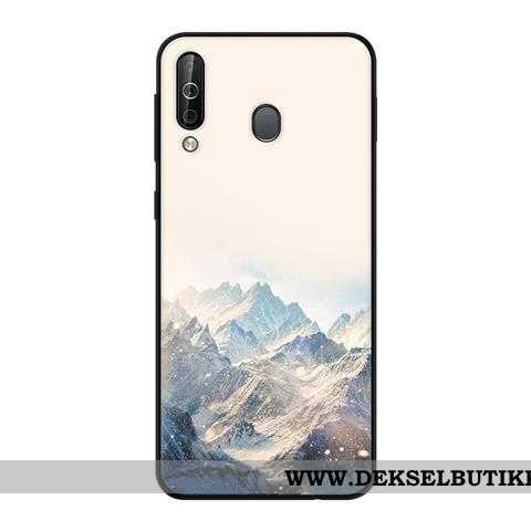 Etui Samsung Galaxy A40s Kreativ Nubuck Beskyttelse Svart Grønn, Deksel Samsung Galaxy A40s Myke Til