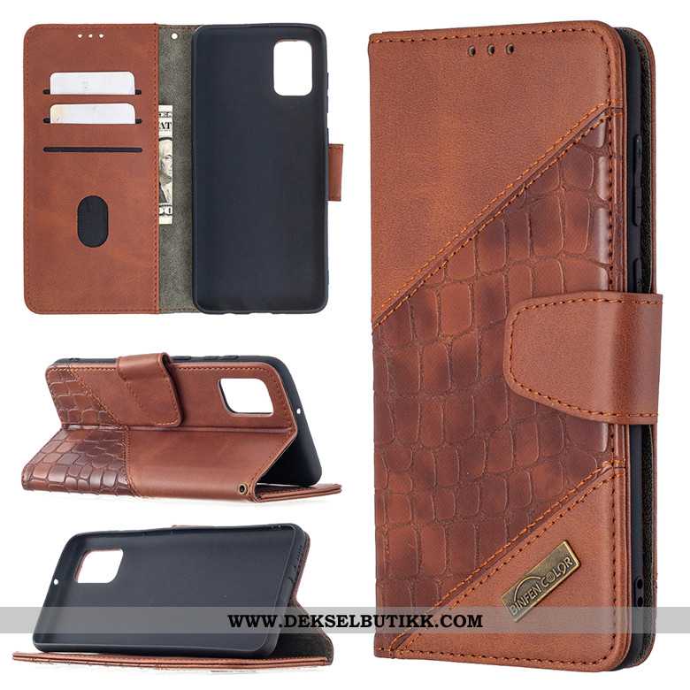 Etui Samsung Galaxy A41 Beskyttelse Mobiltelefon Deksel Stjernene Brun, Samsung Galaxy A41 Skinndeks