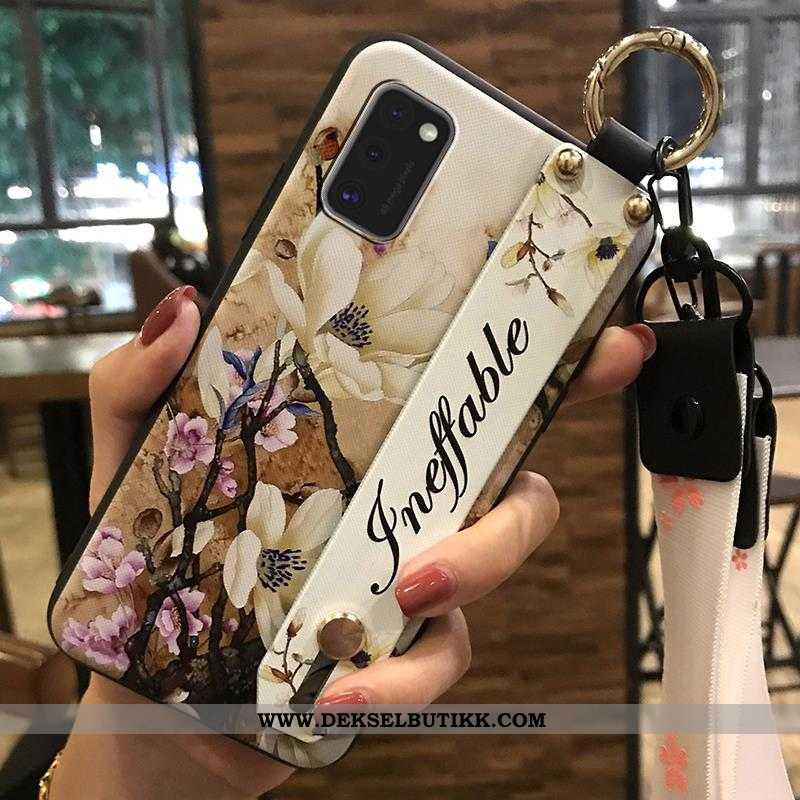 Etui Samsung Galaxy A41 Myke Støtte Deksel Hvit Hvitt, Samsung Galaxy A41 Beskyttelse Butikk