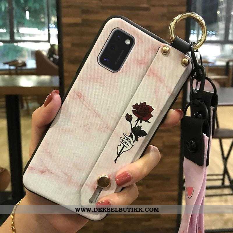 Etui Samsung Galaxy A41 Myke Støtte Deksel Hvit Hvitt, Samsung Galaxy A41 Beskyttelse Butikk