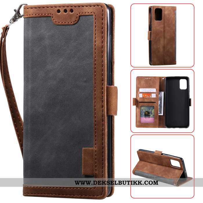 Etui Samsung Galaxy A41 Vintage Anti-fall Mobiltelefon Grønn, Deksel Samsung Galaxy A41 Skinndeksel 