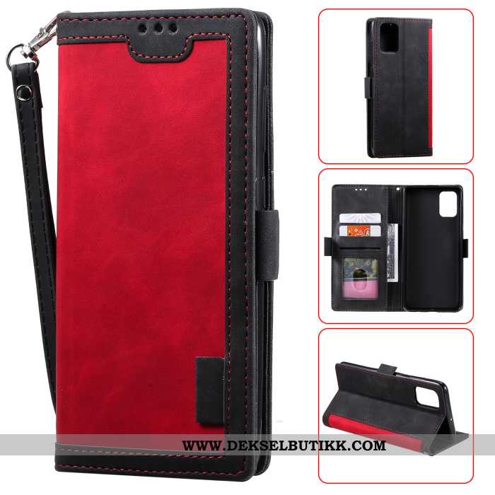 Etui Samsung Galaxy A41 Vintage Anti-fall Mobiltelefon Grønn, Deksel Samsung Galaxy A41 Skinndeksel 