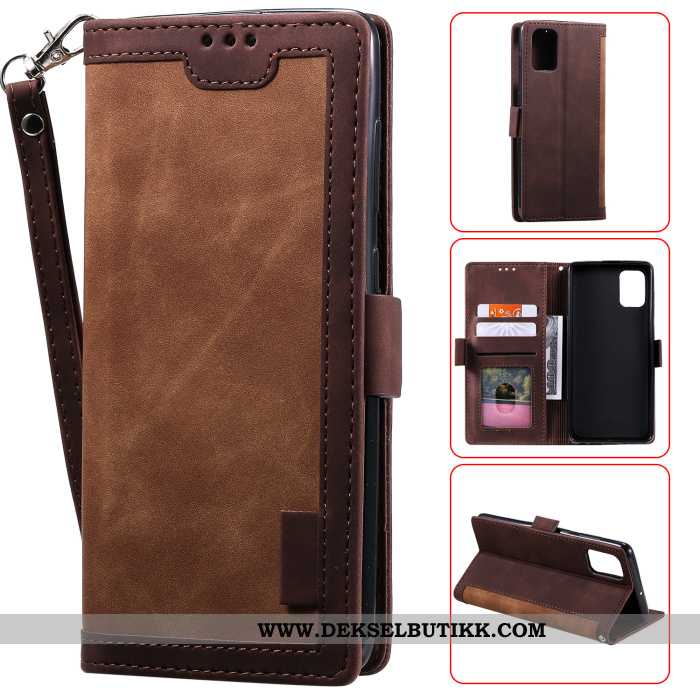 Etui Samsung Galaxy A41 Vintage Anti-fall Mobiltelefon Grønn, Deksel Samsung Galaxy A41 Skinndeksel 