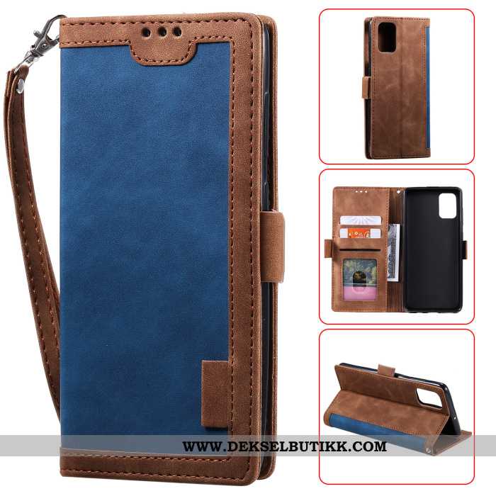 Etui Samsung Galaxy A41 Vintage Anti-fall Mobiltelefon Grønn, Deksel Samsung Galaxy A41 Skinndeksel 