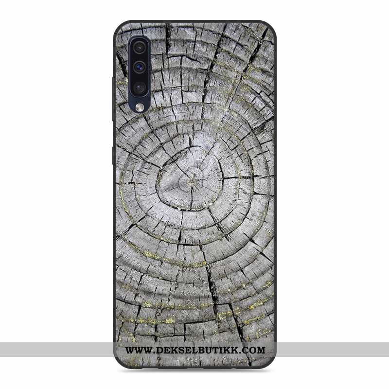 Etui Samsung Galaxy A50 Mønster Grå Mobiltelefon Silikondeksel, Deksel Samsung Galaxy A50 Wood Billi