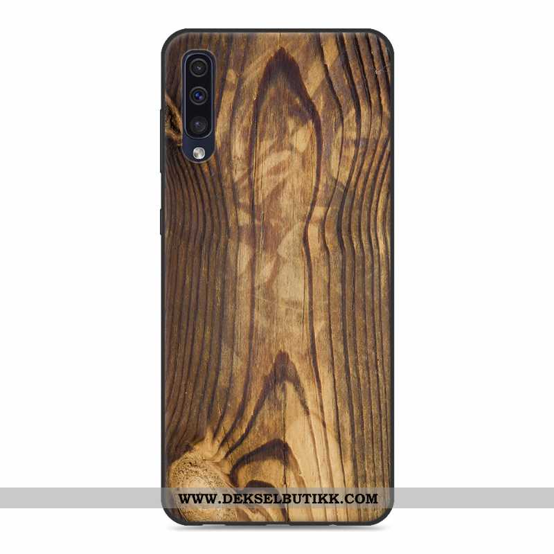 Etui Samsung Galaxy A50 Mønster Grå Mobiltelefon Silikondeksel, Deksel Samsung Galaxy A50 Wood Billi