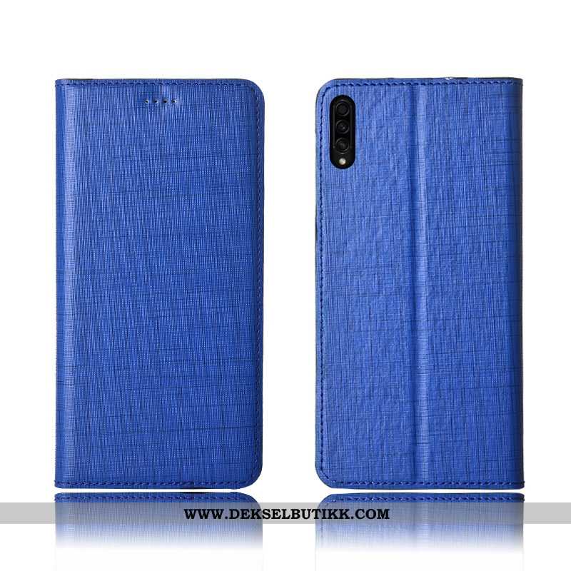 Etui Samsung Galaxy A50s Beskyttelse Deksel Myke Trend Blå, Samsung Galaxy A50s Skinndeksel Butikk