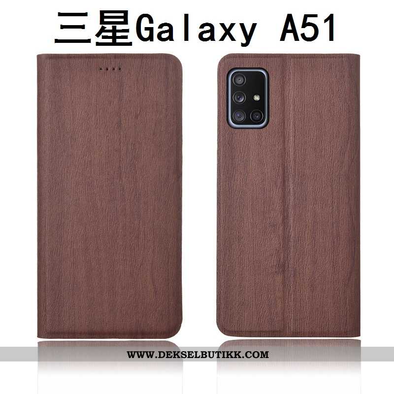 Etui Samsung Galaxy A51 Beskyttelse Anti-fall Clamshell Silikon Blå, Deksel Samsung Galaxy A51 Skinn