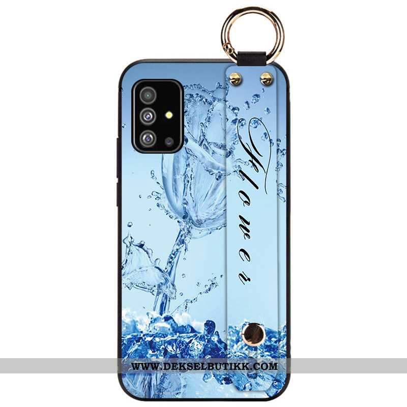 Etui Samsung Galaxy A51 Myke Støtte Svart Kreativ Blå, Deksel Samsung Galaxy A51 Silikon Til Salgs