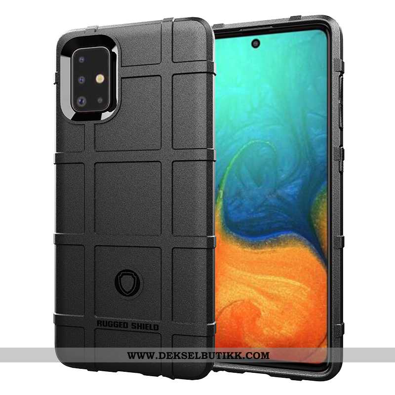 Etui Samsung Galaxy A51 Nubuck Luksus Alt Inkludert Beskyttelse Svart, Deksel Samsung Galaxy A51 Av 