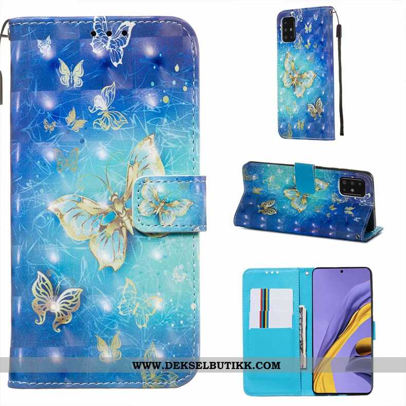 Etui Samsung Galaxy A51 Silikon Stjernene Hvit Anti-fall Hvitt, Deksel Samsung Galaxy A51 Skinndekse