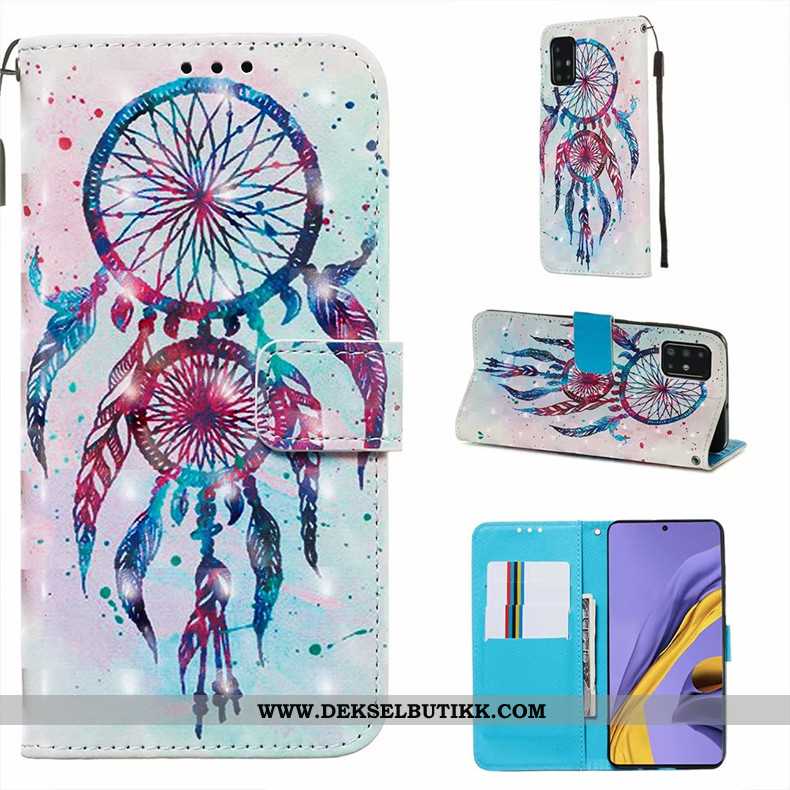 Etui Samsung Galaxy A51 Silikon Stjernene Hvit Anti-fall Hvitt, Deksel Samsung Galaxy A51 Skinndekse