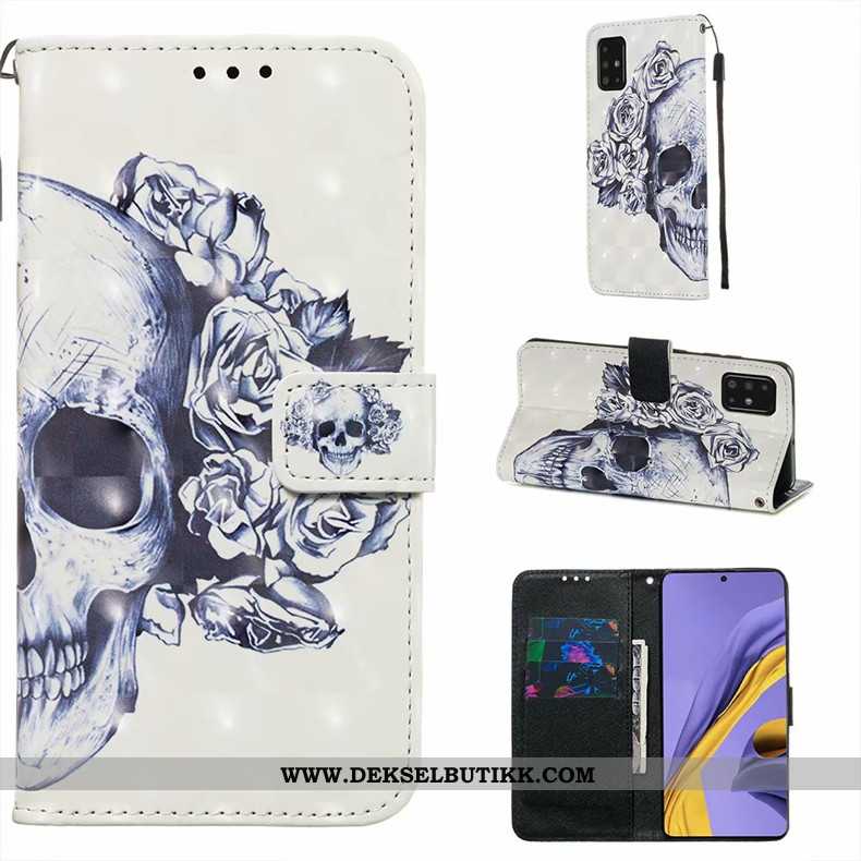 Etui Samsung Galaxy A51 Silikon Stjernene Hvit Anti-fall Hvitt, Deksel Samsung Galaxy A51 Skinndekse