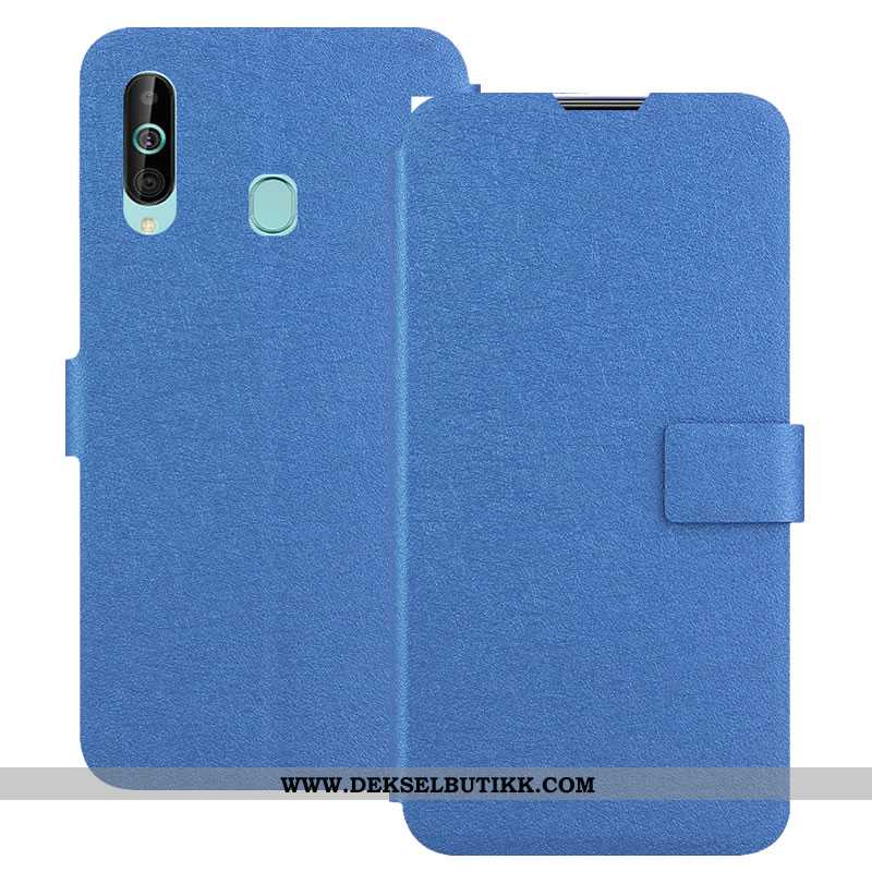 Etui Samsung Galaxy A60 Beskyttelse Folio Deksel Magnet Lukk Blå, Samsung Galaxy A60 Skinndeksel But