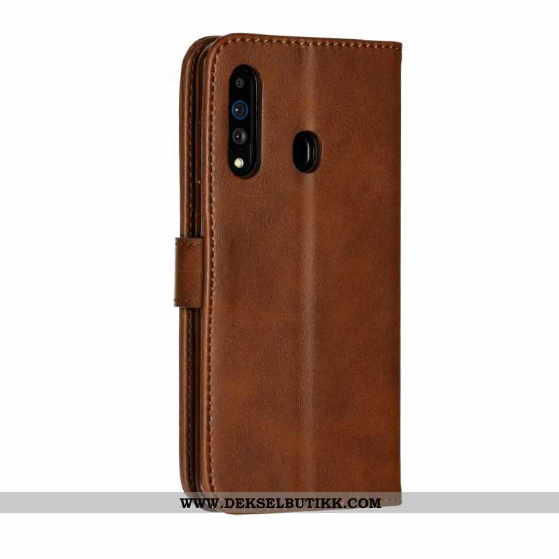 Etui Samsung Galaxy A60 Myke Mobiltelefon Clamshell Brun, Deksel Samsung Galaxy A60 Skjermbeskytter 