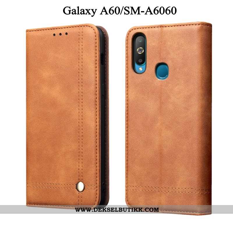 Etui Samsung Galaxy A60 Myke Svart Anti-fall Skinndeksel, Deksel Samsung Galaxy A60 Beskyttelse Bill