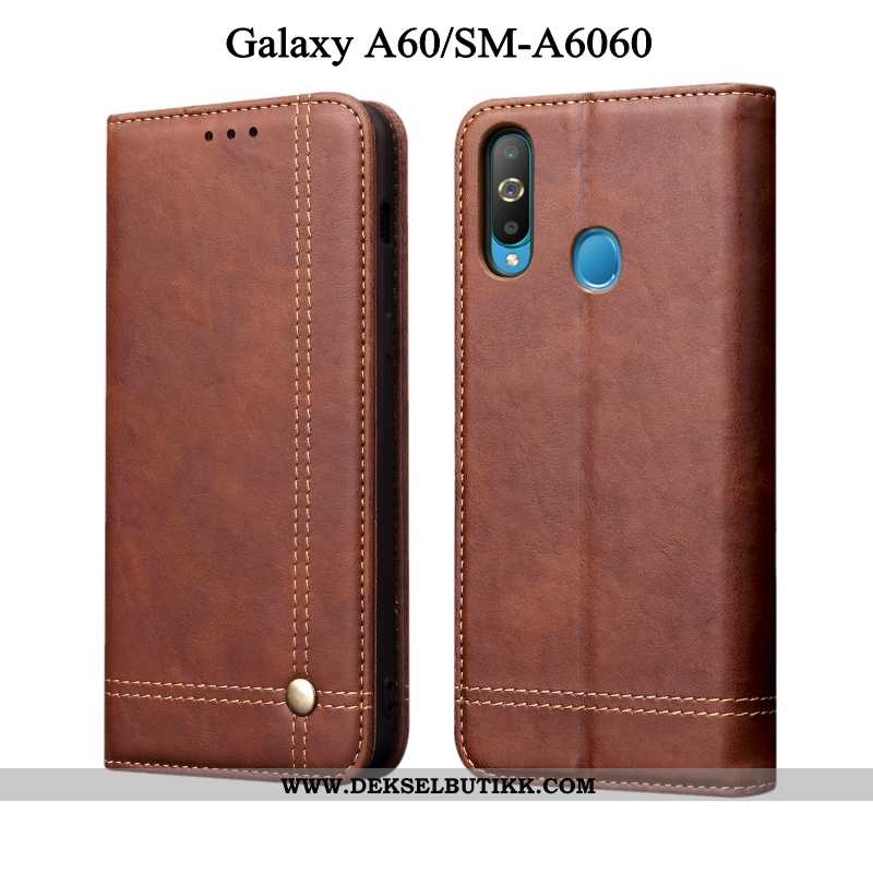 Etui Samsung Galaxy A60 Myke Svart Anti-fall Skinndeksel, Deksel Samsung Galaxy A60 Beskyttelse Bill