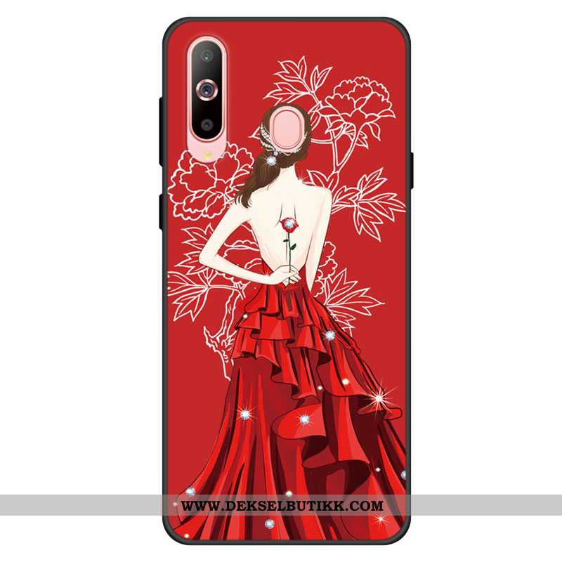 Etui Samsung Galaxy A60 Silikon Anti-fall Rød Myke, Deksel Samsung Galaxy A60 Beskyttelse Kjøpe