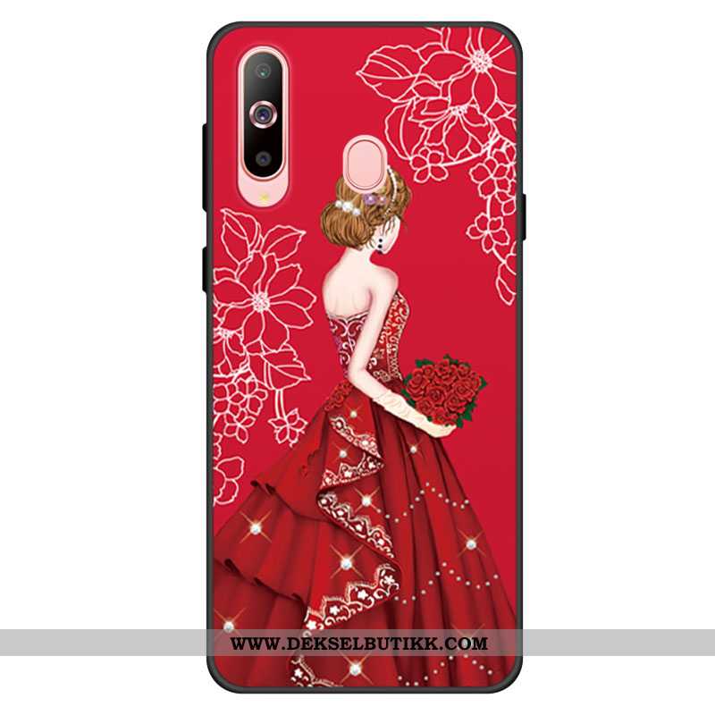 Etui Samsung Galaxy A60 Silikon Anti-fall Rød Myke, Deksel Samsung Galaxy A60 Beskyttelse Kjøpe