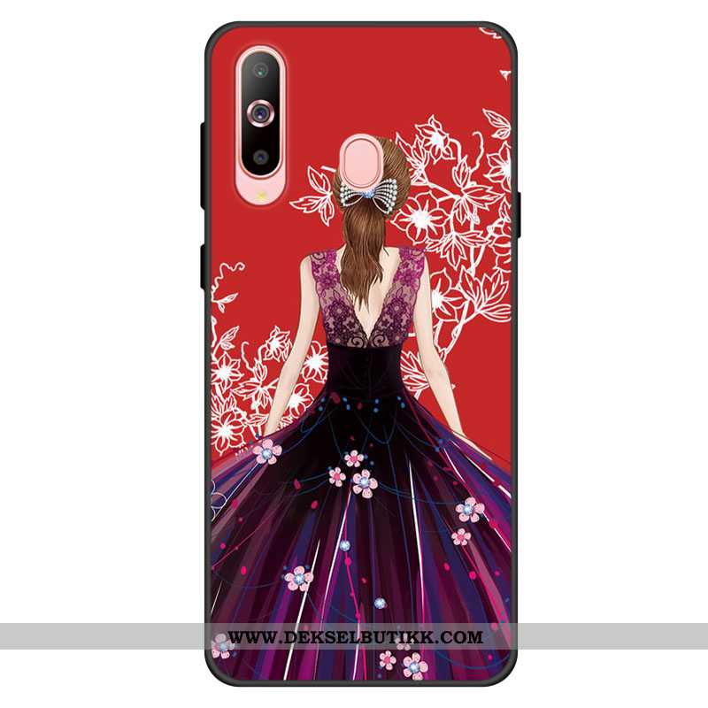 Etui Samsung Galaxy A60 Silikon Anti-fall Rød Myke, Deksel Samsung Galaxy A60 Beskyttelse Kjøpe