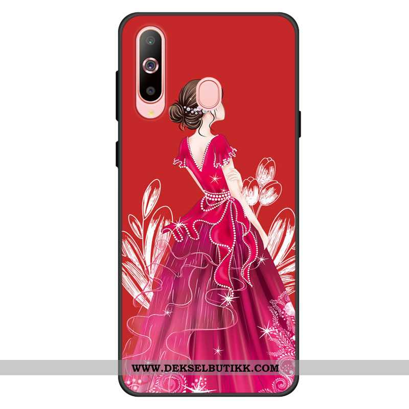 Etui Samsung Galaxy A60 Silikon Anti-fall Rød Myke, Deksel Samsung Galaxy A60 Beskyttelse Kjøpe