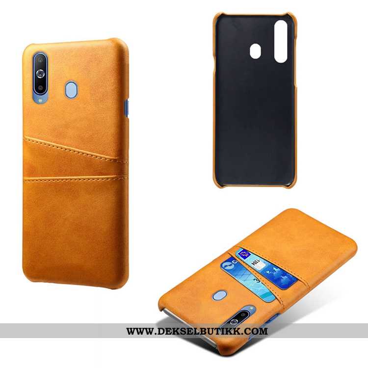 Etui Samsung Galaxy A60 Skinndeksel Gul Stjernene Bakdeksel, Deksel Samsung Galaxy A60 Skinn Lær På 