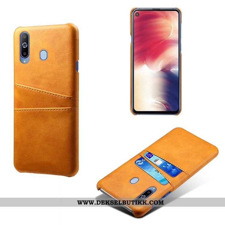 Etui Samsung Galaxy A60 Skinndeksel Gul Stjernene Bakdeksel, Deksel Samsung Galaxy A60 Skinn Lær På 