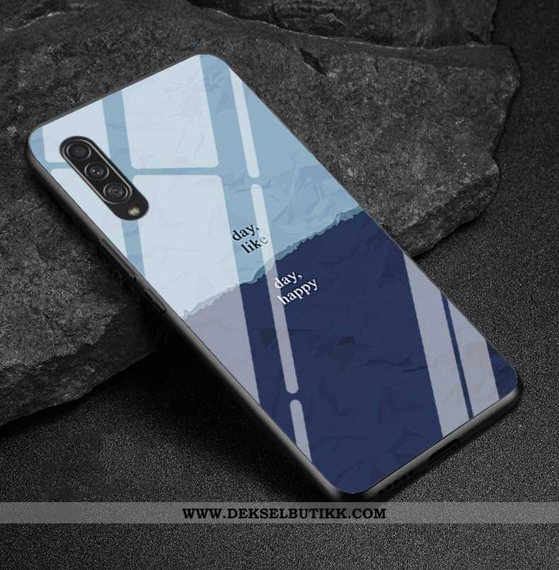 Etui Samsung Galaxy A70 Glass Silikon And Rød, Deksel Samsung Galaxy A70 Nubuck Tilbud