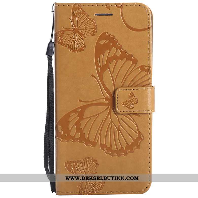 Etui Samsung Galaxy A70s Beskyttelse Deksel Sommerfugl Blomster Orange Oransje, Samsung Galaxy A70s 