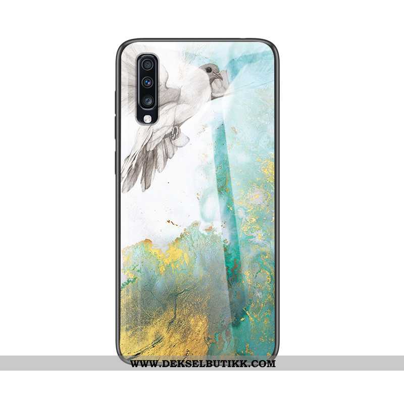 Etui Samsung Galaxy A70s Glass Mobiltelefon Myke Alt Inkludert Grønn, Deksel Samsung Galaxy A70s Tre