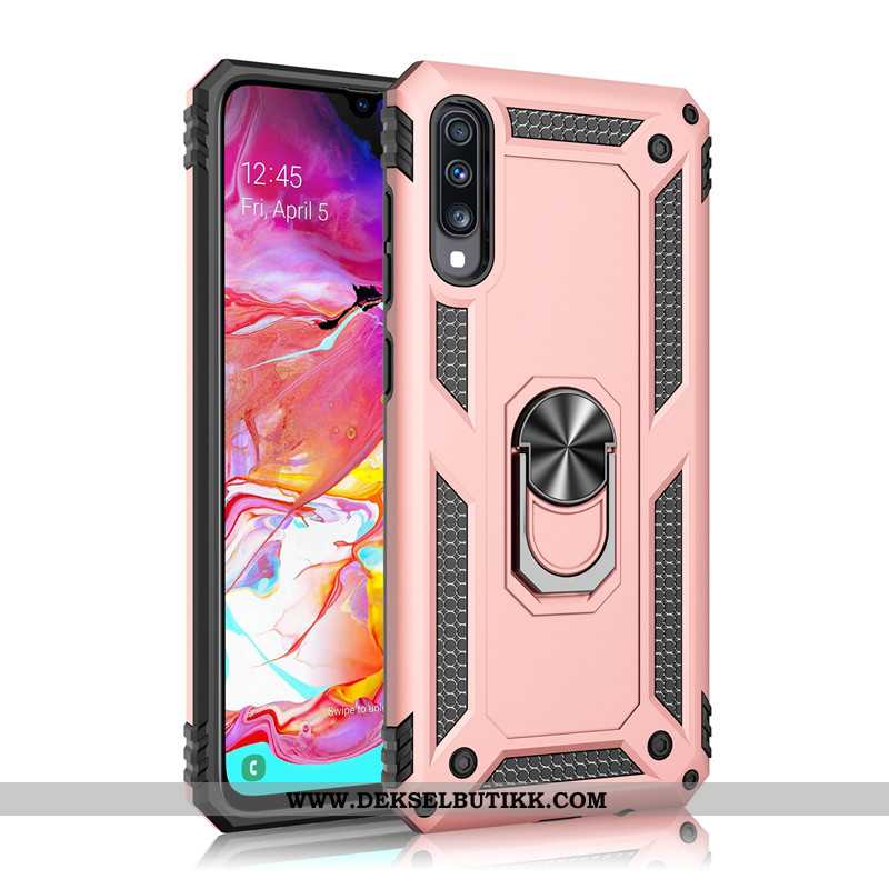 Etui Samsung Galaxy A70s Silikon Støtte Rosa Magnetisk, Deksel Samsung Galaxy A70s Beskyttelse Billi