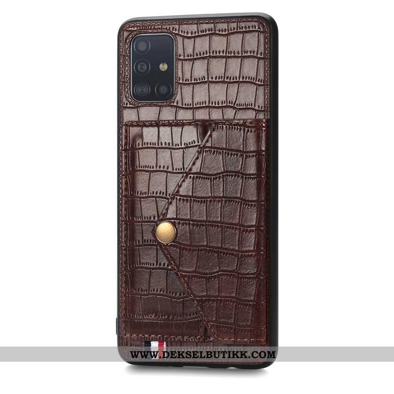 Etui Samsung Galaxy A71 Beskyttelse Deksel Krokodille Grønn, Samsung Galaxy A71 Lommebok Tilbud