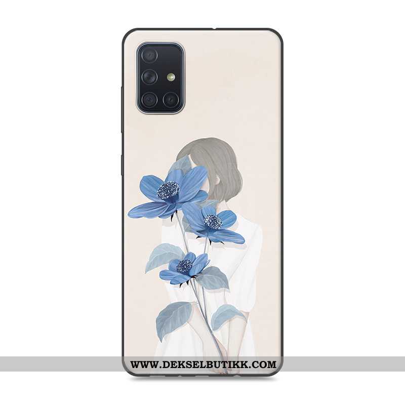 Etui Samsung Galaxy A71 Silikon Anti-fall Stjernene Blå, Deksel Samsung Galaxy A71 Beskyttelse Tilbu