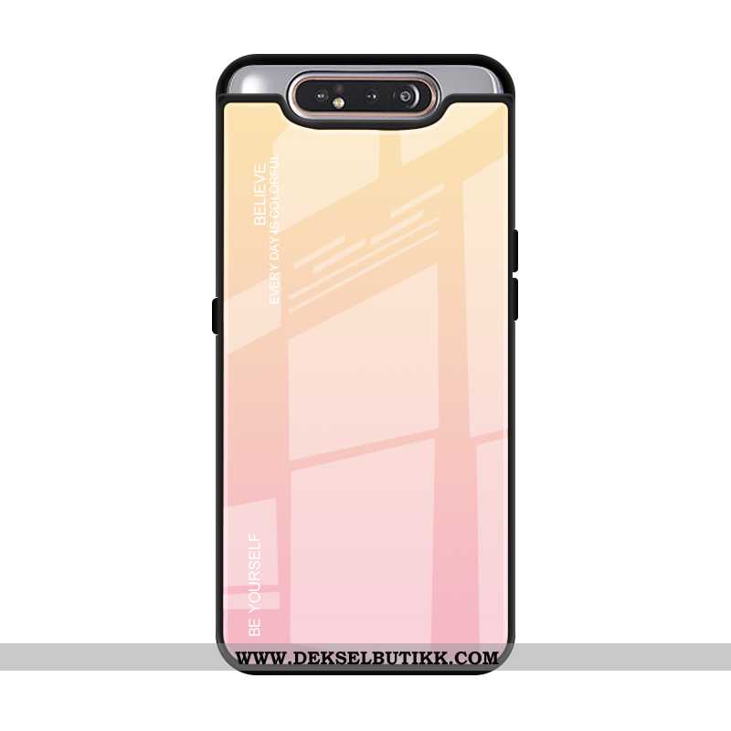 Etui Samsung Galaxy A80 Beskyttelse Anti-fall Gradient Farge Lilla, Deksel Samsung Galaxy A80 Glass 