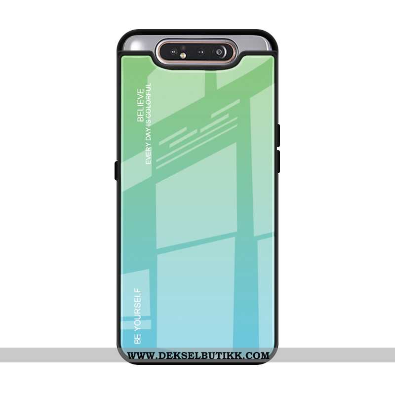 Etui Samsung Galaxy A80 Beskyttelse Anti-fall Gradient Farge Lilla, Deksel Samsung Galaxy A80 Glass 