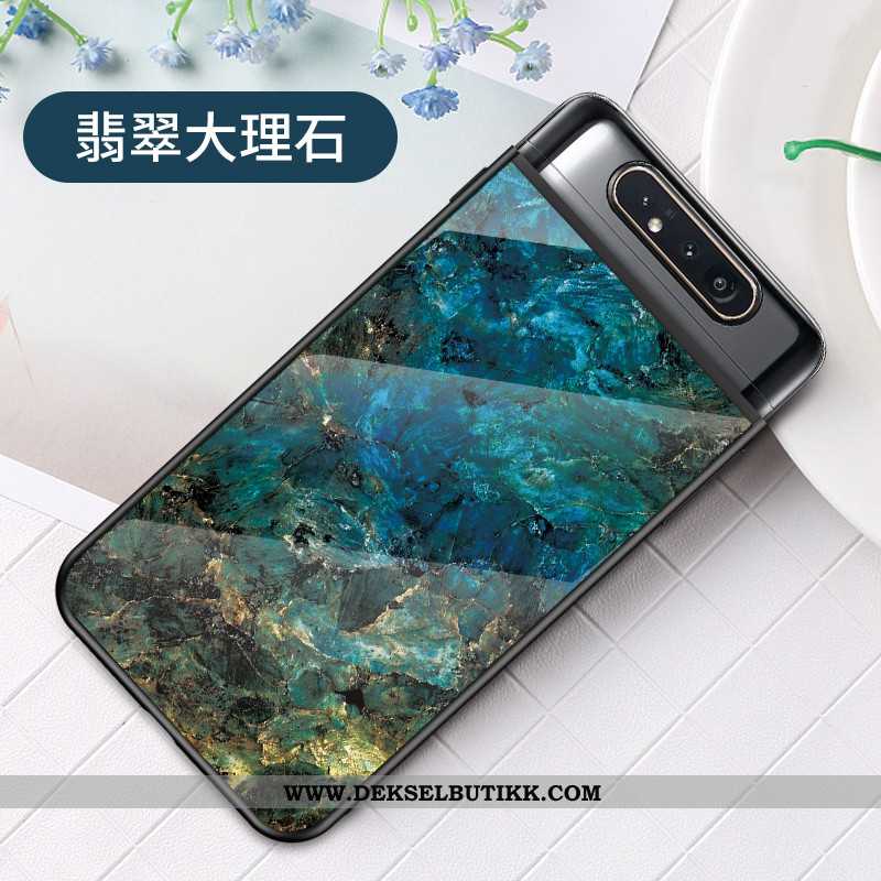 Etui Samsung Galaxy A80 Glass Rød Tynne Mobiltelefon, Deksel Samsung Galaxy A80 Ultra Salg