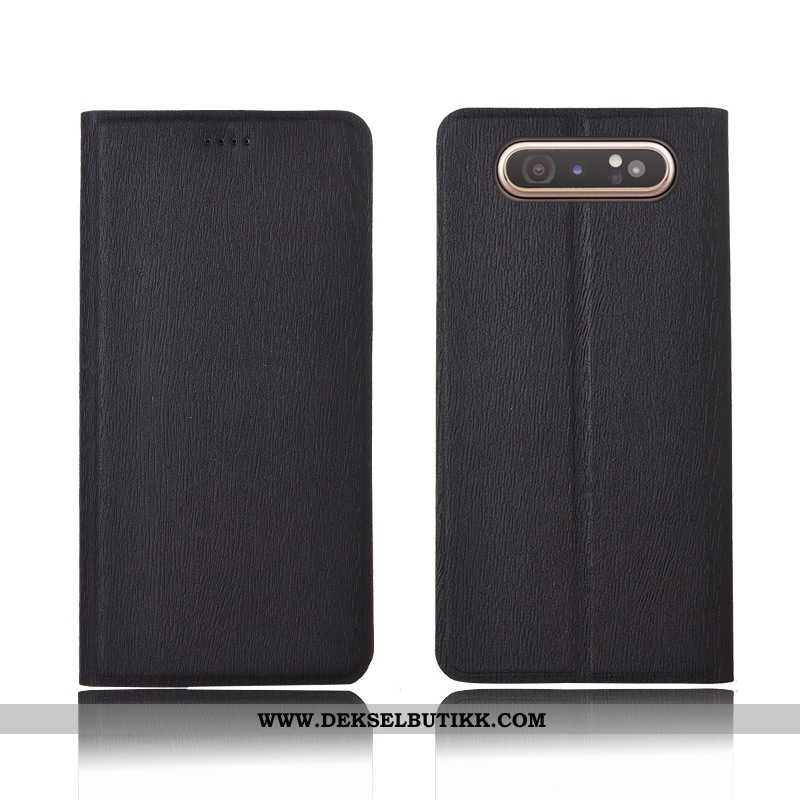 Etui Samsung Galaxy A80 Silikon Clamshell Mobiltelefon Blå, Deksel Samsung Galaxy A80 Beskyttelse Ti