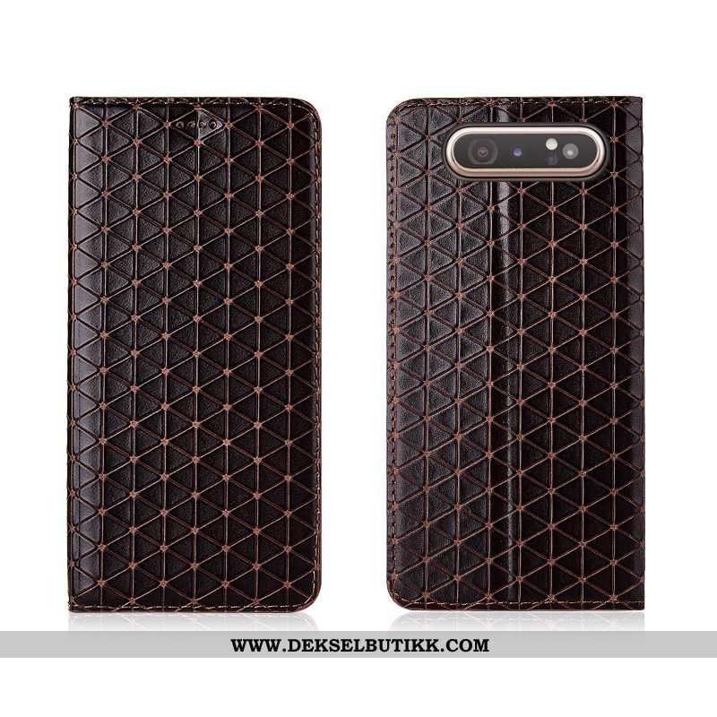 Etui Samsung Galaxy A80 Skinn Anti-fall Myke Nye Rosa, Deksel Samsung Galaxy A80 Trend Billige