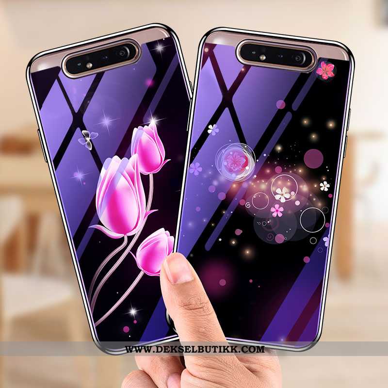 Etui Samsung Galaxy A80 Trend Stjernene Deksel Mobiltelefon Lilla, Samsung Galaxy A80 Beskyttelse Bi